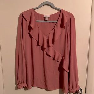 Loft Outlet Womens Pink Blouse